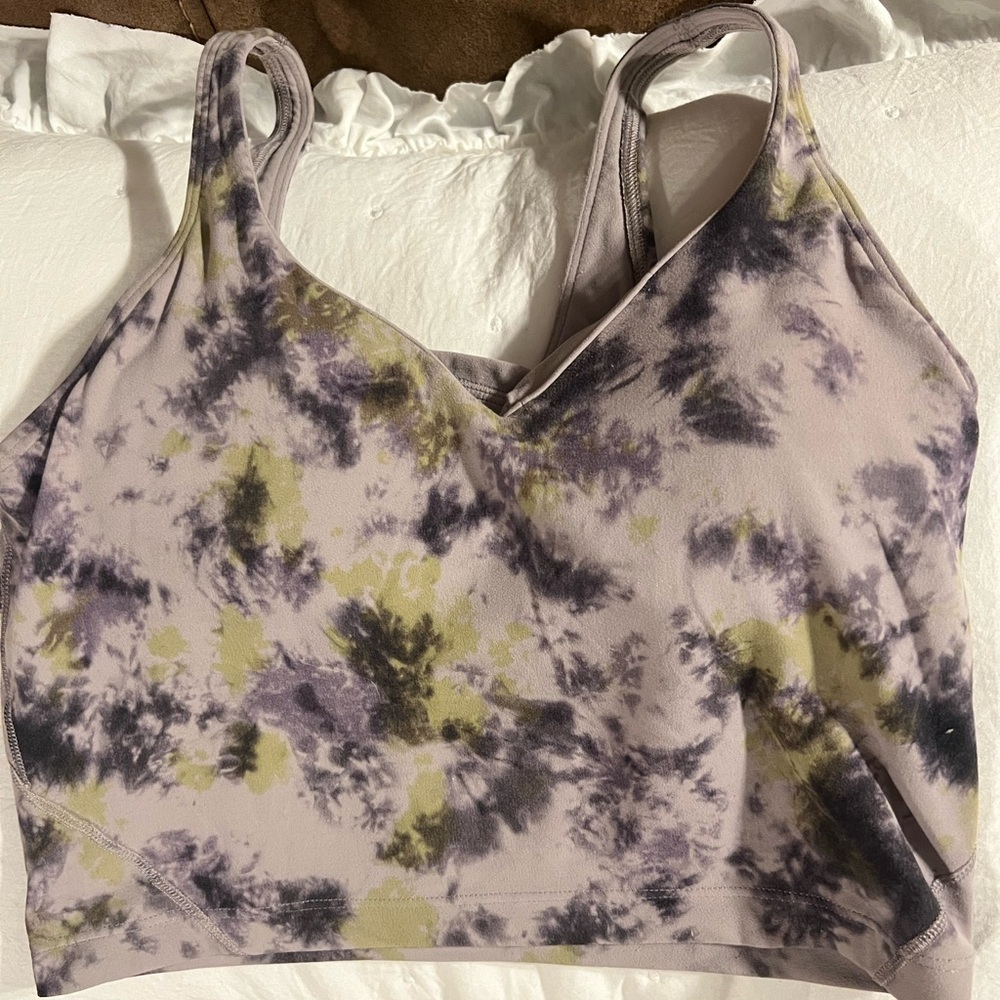Lululemon Align Tank Size 6 Radial Tie Dye Mauve Grey Multi